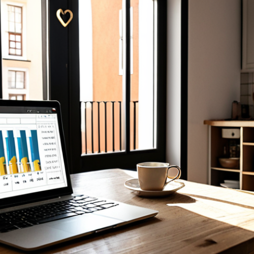 **

A split image. On one side, a cozy Swedish kitchen with children drawing at the table, sunlight streaming through the window (representing "Bostadsdrömmar - Housing Dreams"). On the other side, a graph overlaying a spreadsheet on a laptop screen, showing rental income projections (representing "Investeringskalkyler - Investment Calculations"). Style: realistic, bright, contrasting

**